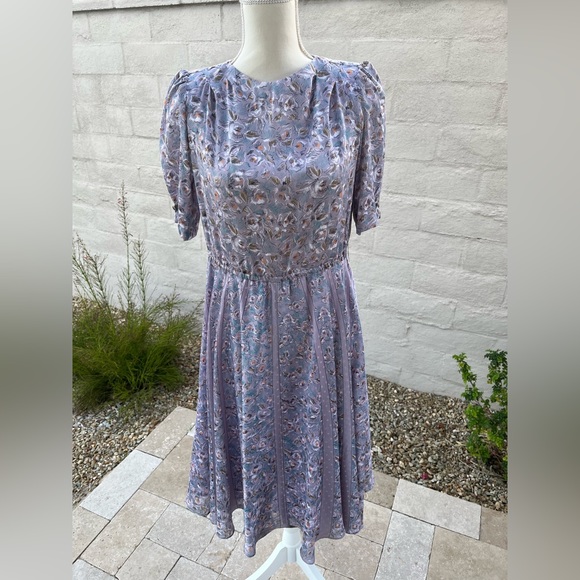 Vintage 60s a line floral spring summer midi dress - Picture 7 of 16